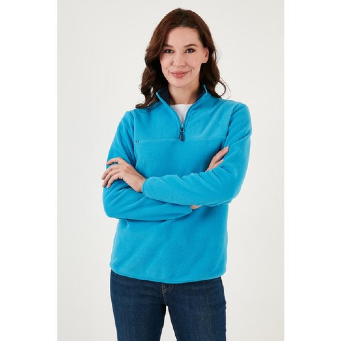 Lela Slim Fit Yumuşak Dokulu Anti-Pilling Tüylenme Yapmayan Yarım Fermuarlı Polar Bayan POLAR 5907000