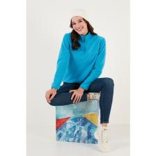 Lela Slim Fit Yumuşak Dokulu Anti-Pilling Tüylenme Yapmayan Yarım Fermuarlı Polar Bayan POLAR 5907000