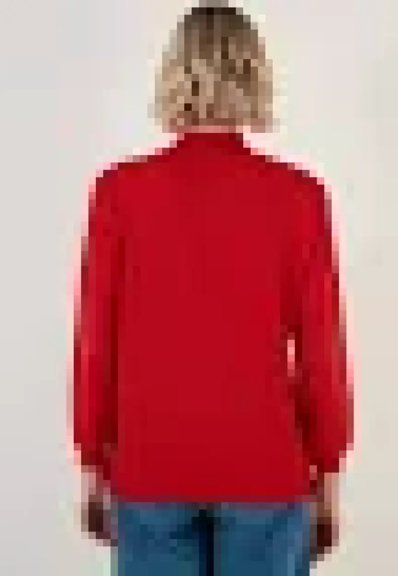 Lela Dik Yaka Basic Örme Sweat Bayan Sweat 5863323