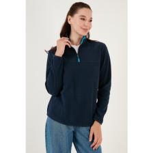 Lela Slim Fit Yumuşak Dokulu Anti-Pilling Tüylenme Yapmayan Yarım Fermuarlı Polar Bayan POLAR 5907000