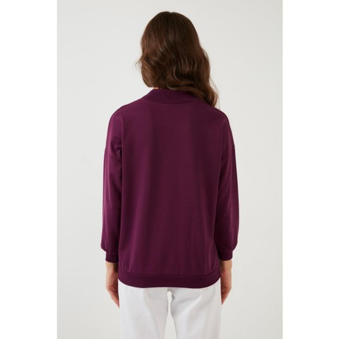 Lela Dik Yaka Basic Örme Sweat Kadın Sweat 5863323