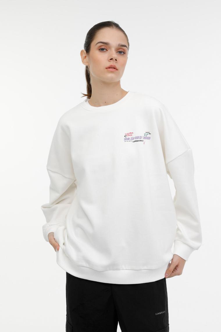 Lumberjack Wl Tına-B 16ES213 3pr Ekru Kadın Sweatshirt