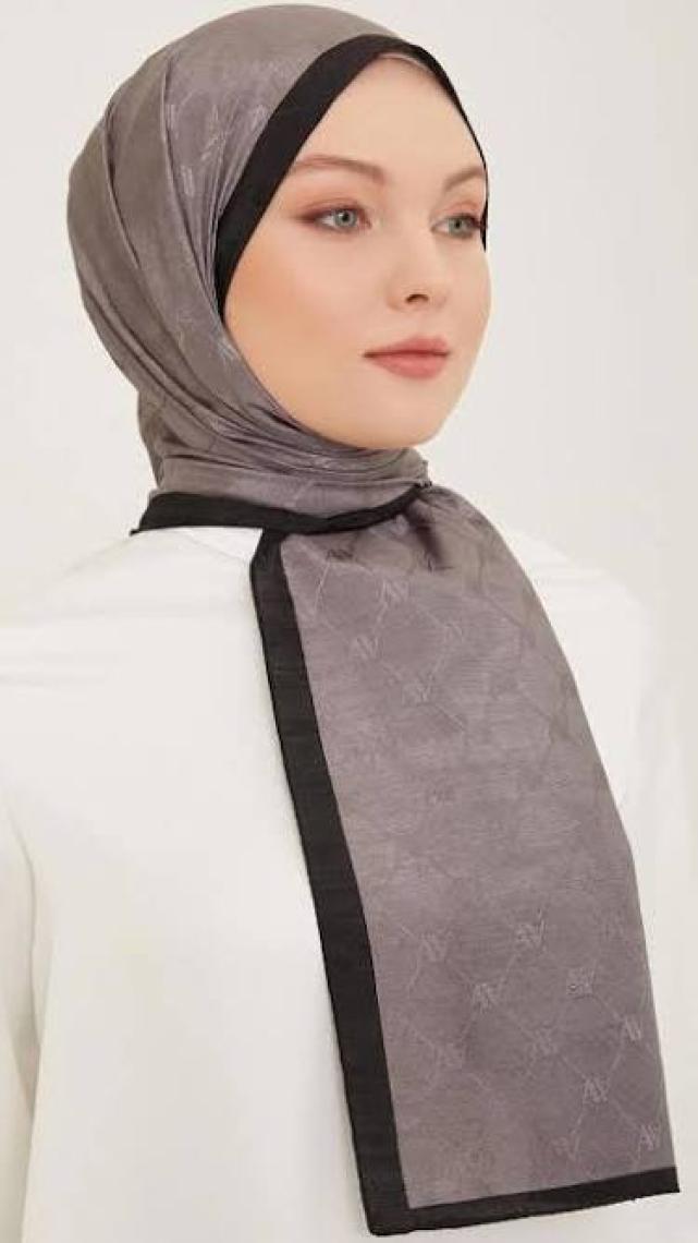 Armine Trend Monogram Şal 2-147 - Antrasit