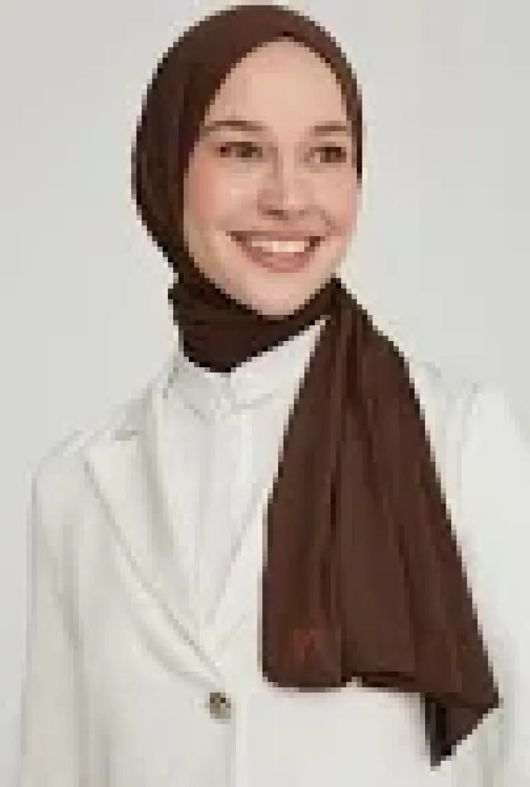Armine Trend Medine Ipeği Şal 70X200 - Kahverengi