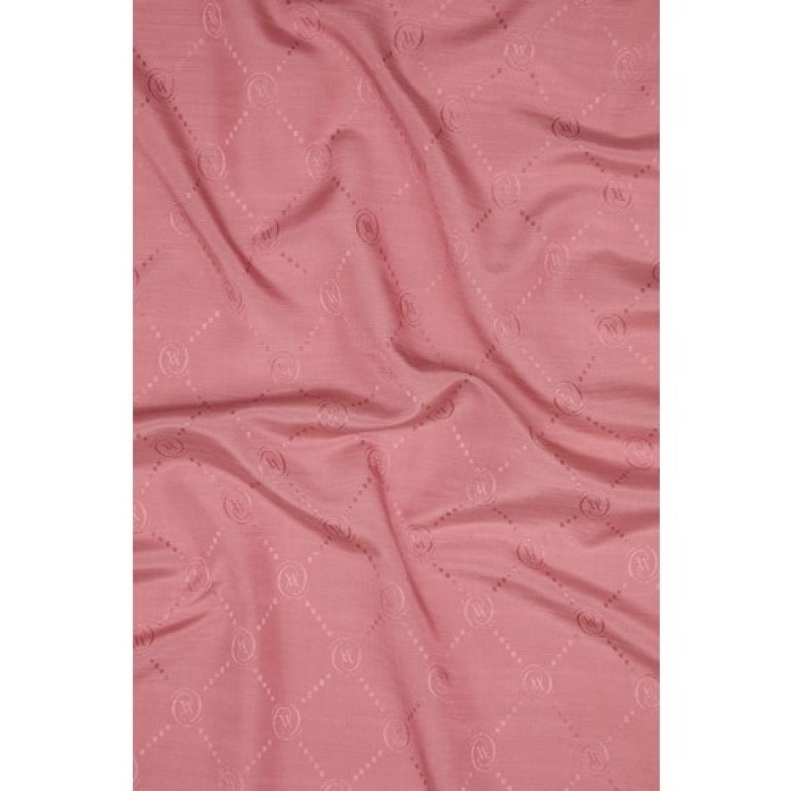 Vakko Pamuk Ipek Monogram Şal 40753-GÜL Kurusu