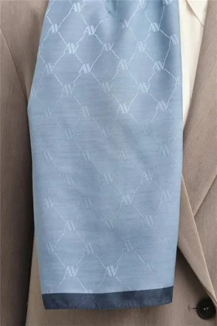 Armine Trend Monogram Şal 2-150 - Mavi