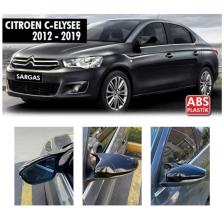 E Otomarket Citroen C-Elysse Batman Yarasa Ayna Kapağı Piano Black 2013-2017 Arası