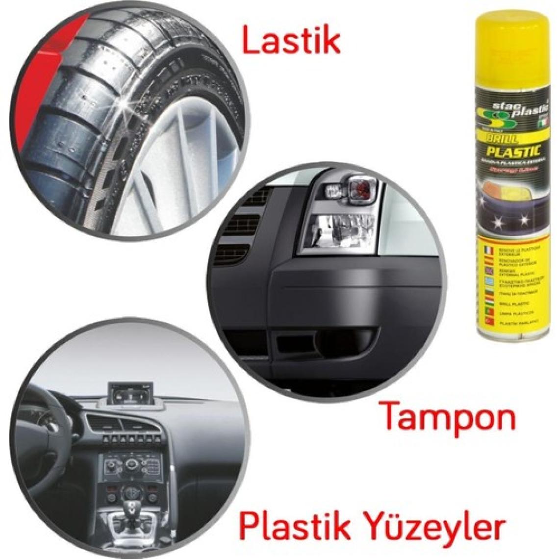 Stac Plastic 400 ml Tampon Plastik Parlatıcı Sprey BR0900101