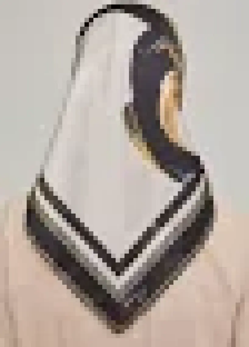 Armine Sport Twill (Tivil) Nostalji Desen Eşarp Siyah Gold Ekru Vizon