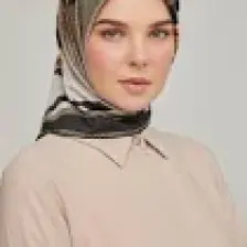 Armine Sport Twill (Tivil) Nostalji Desen Eşarp Siyah Gold Ekru Vizon