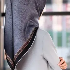 Vissona Twill Ipek Eşarp Gümüş-5
