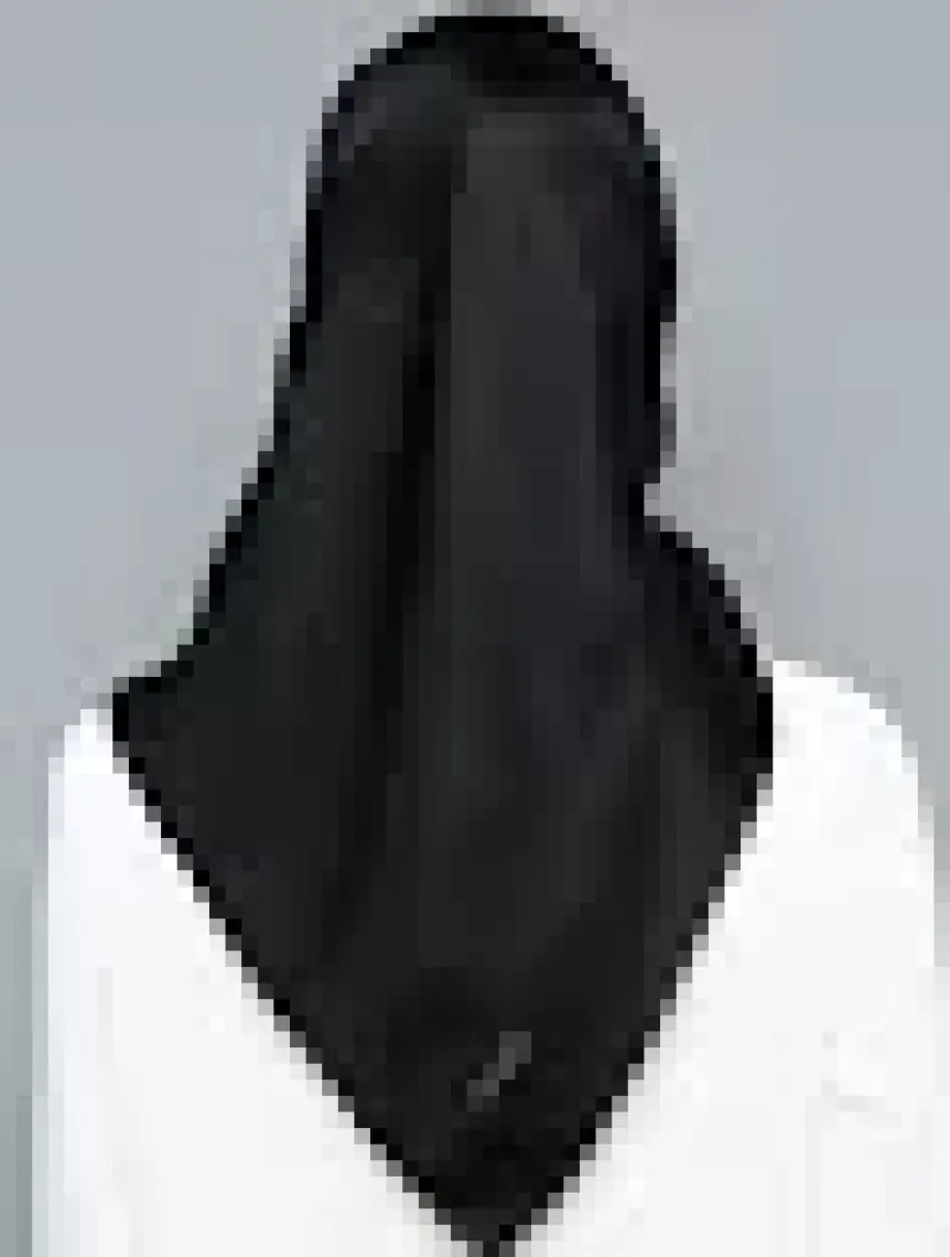 Siyah Aker Taşlanmış Düz Ipek Eşarp 7747758 - 311