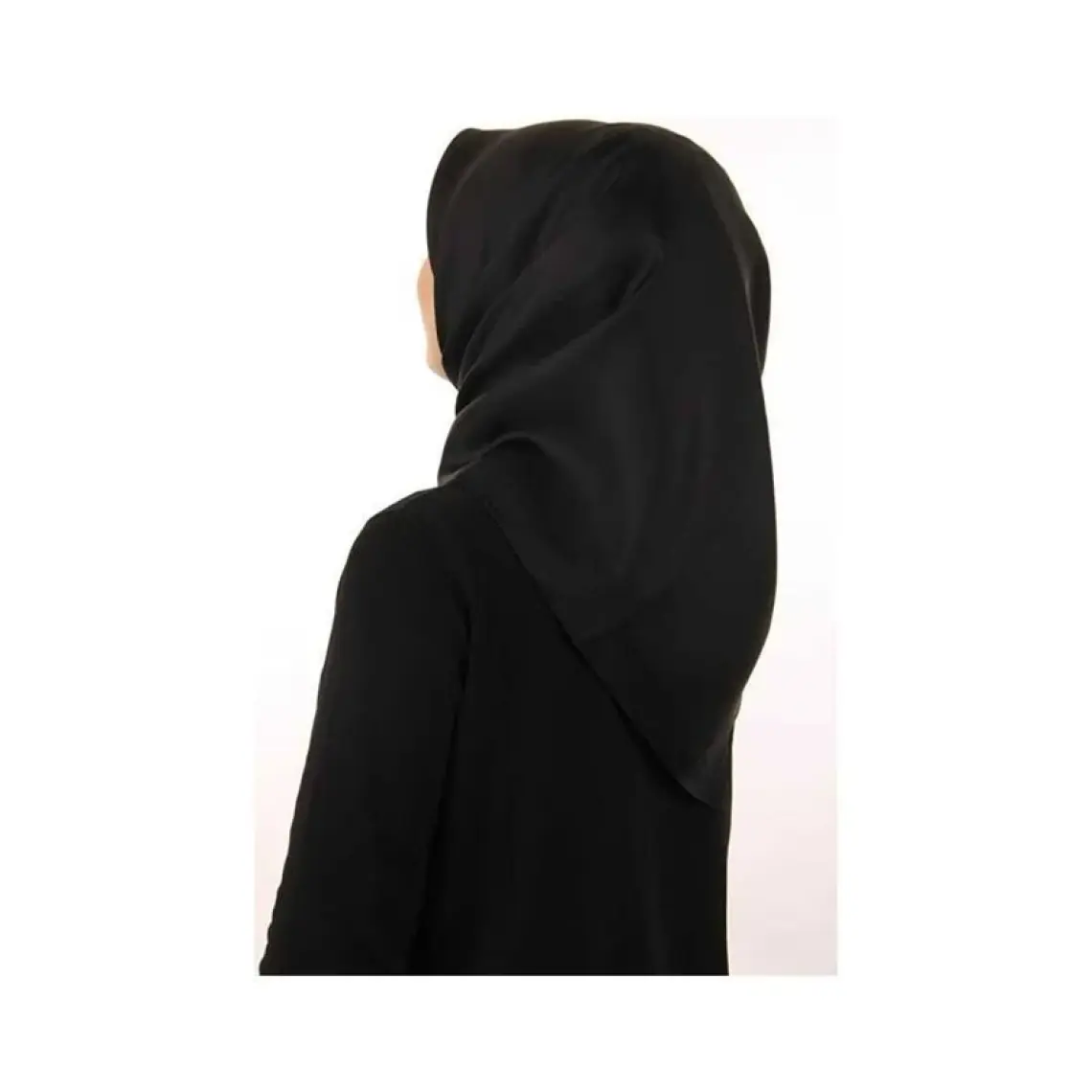 Siyah Aker Taşlanmış Düz Ipek Eşarp 7747758 - 311