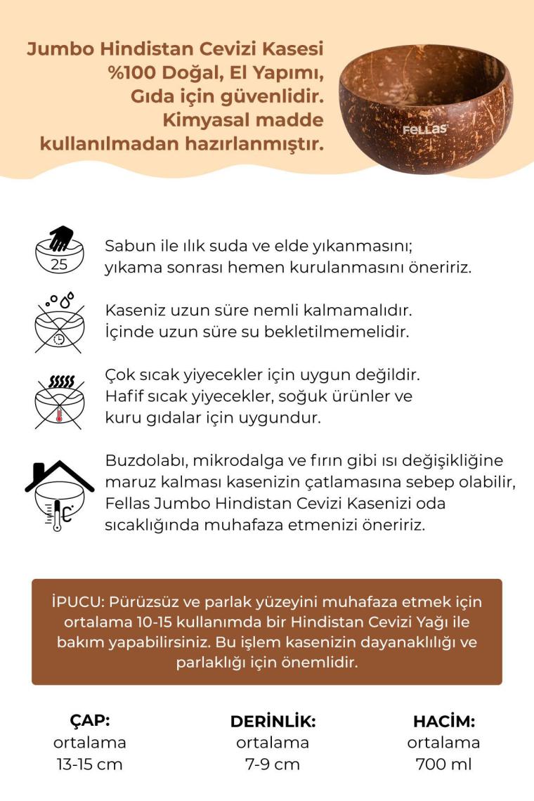 Jumbo Hindistan Cevizi Kase