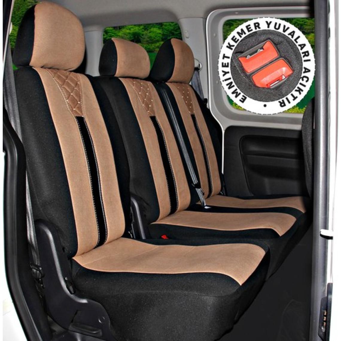 Oto Pandami Ford Tourneo Courier 2014+ Uyumlu Taba Ticari Tay Tüyü Koltuk Kılıfı