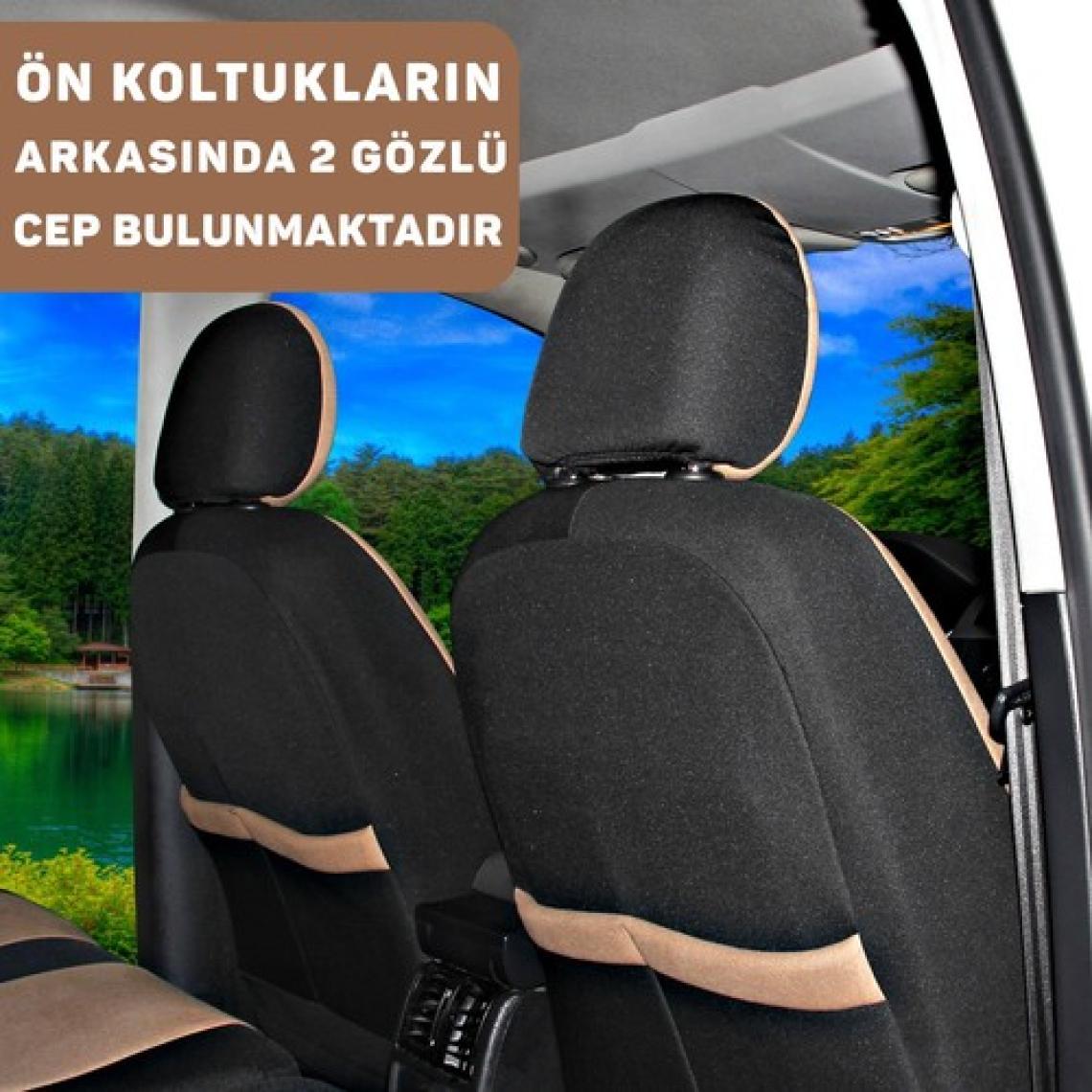 Oto Pandami Ford Tourneo Courier 2014+ Uyumlu Taba Ticari Tay Tüyü Koltuk Kılıfı