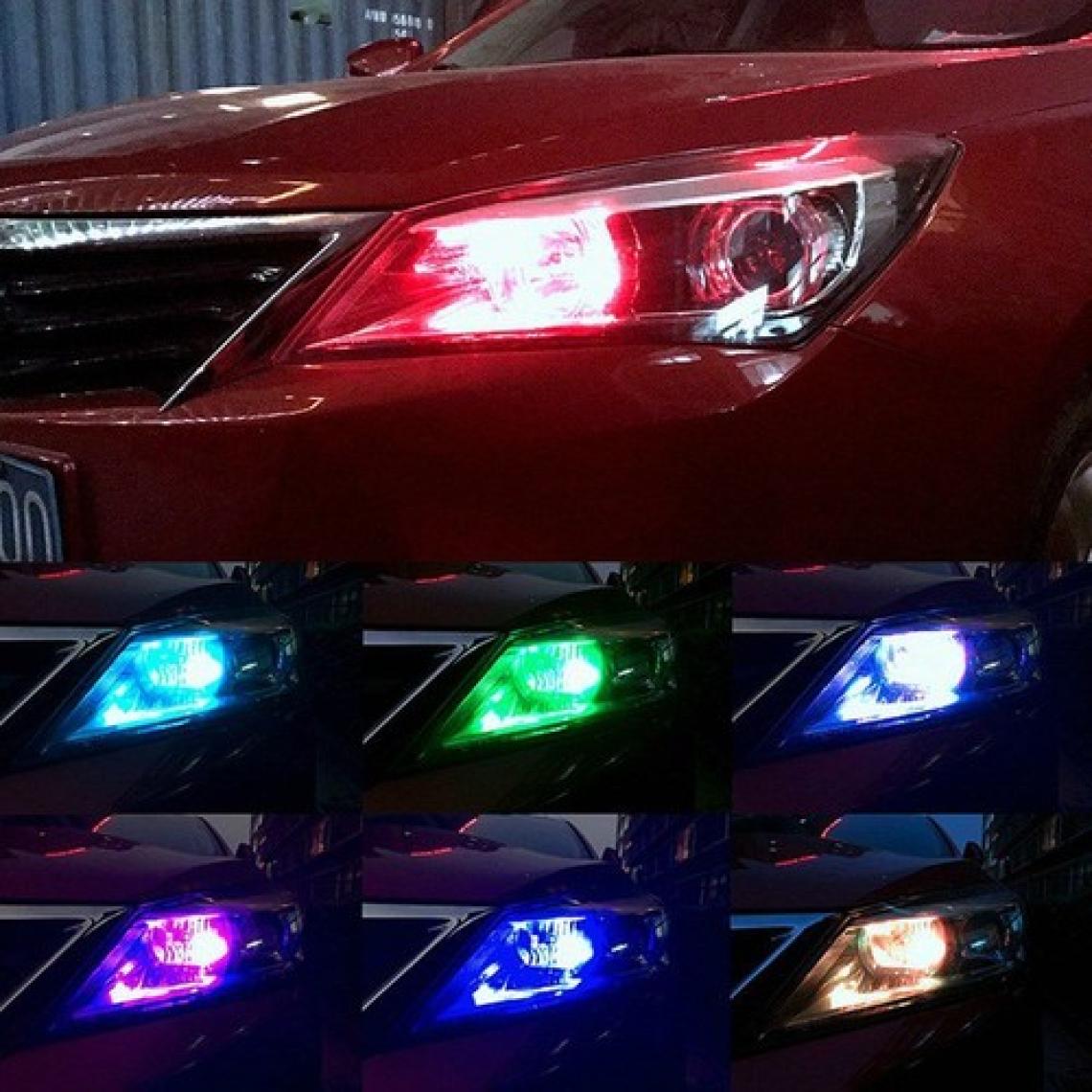 İnfared Kumandalı Çakarlı T10 Araç Park Ampulü ( 2 Adet ) 18 Led Rgb Park Stop Çakar Lamba Ampül