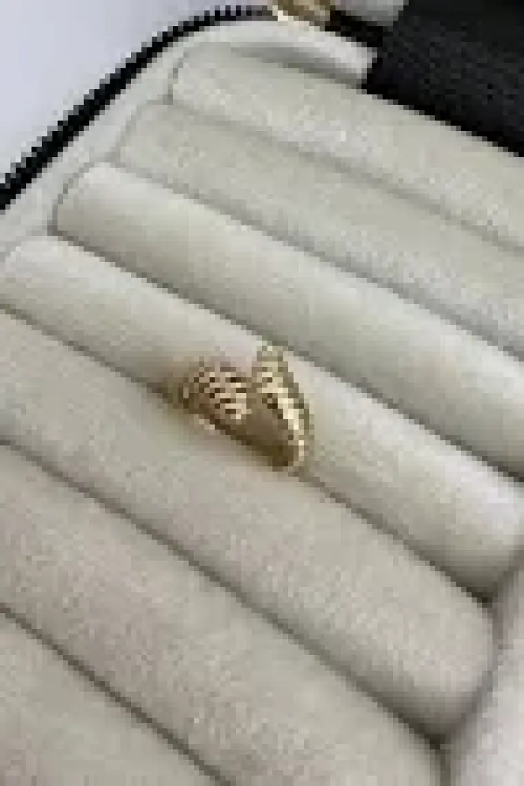 Gold Önden Ayarlı Burgu Yüzük