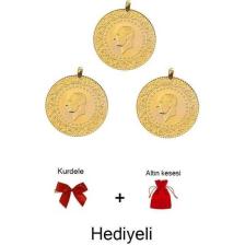 Darphane Ziynet Çeyrek Altın - Eski (Kulplu) 3 Adet