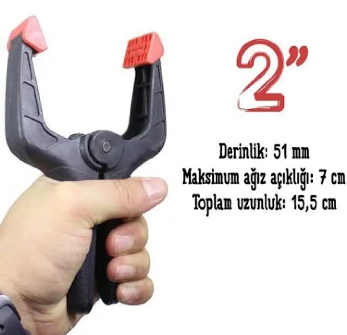 Topart Yaylı Kıskaç Mandal Tip 2" 51Mm