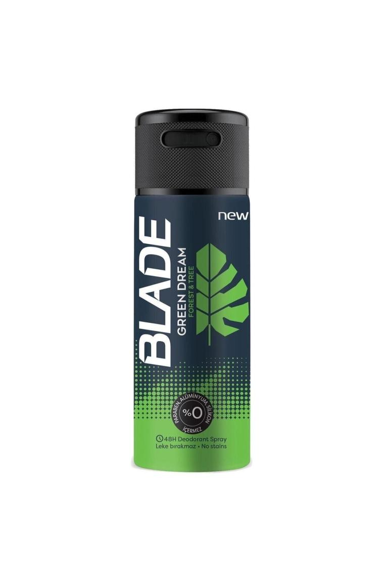 ( KİL MASKESİ HEDİYE ) Blade Green Dream Erkek Deodorant 150ml ( 1 ADET )