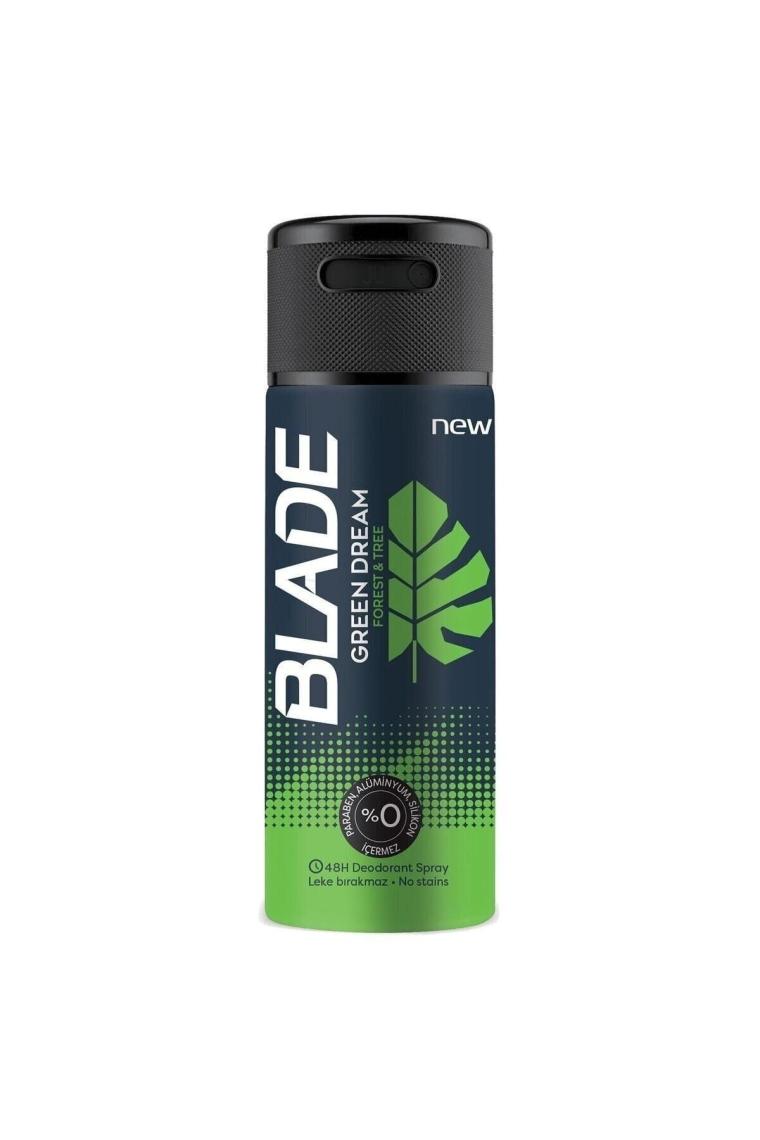 ( KİL MASKESİ HEDİYE ) Blade Green Dream Erkek Deodorant 150ml ( 1 ADET )