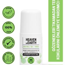 %100 Doğal Organik Roll On Aluminyum Tuzları Içermez Ter Kokusu Önleyici Fresh 50 ml Vegan