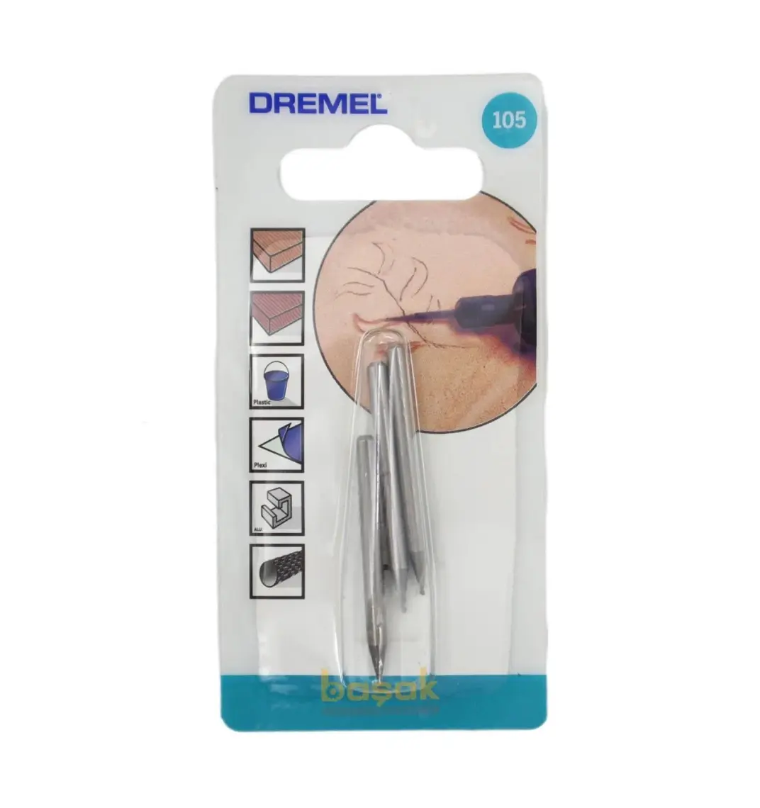 Dremel 08 Mm Gravür (Oyma) Freze  3 Adet