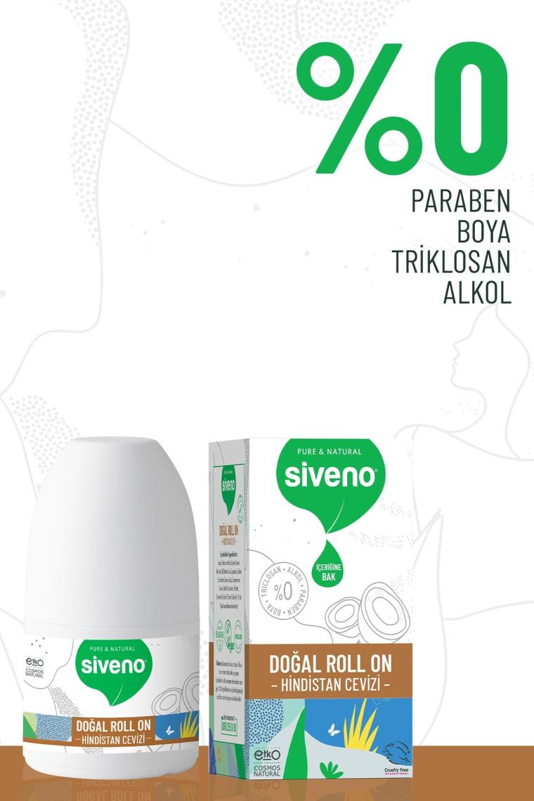 %100 Doğal Roll-on Hindistan Cevizli Deodorant Ter Kokusu Önleyici Bitkisel Lekesiz Vegan 50 ml