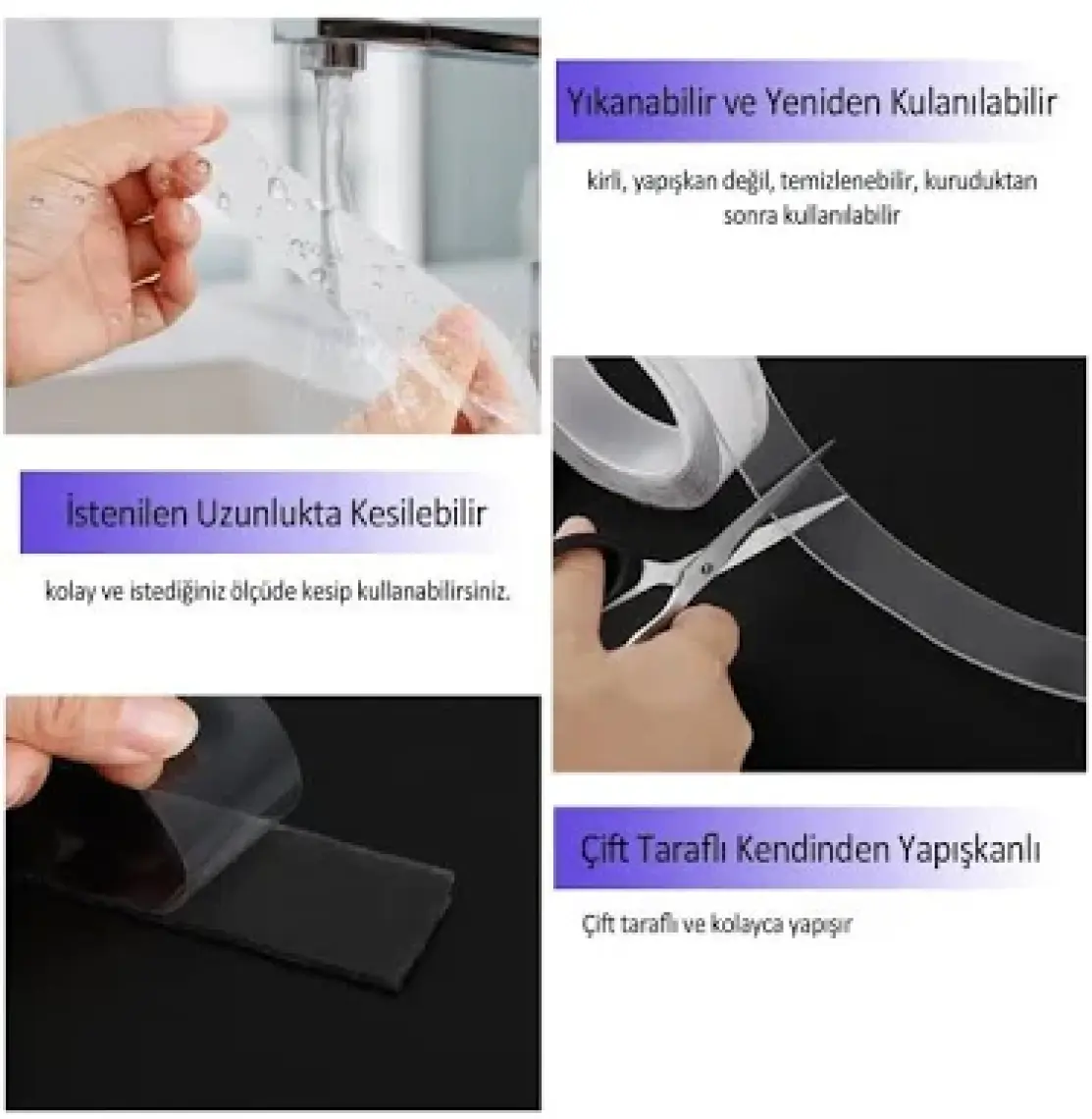 Melek Store Buffer® Çift Taraflı Nano Bant Kuvvetli Silikon Jel Yapıştırıcı