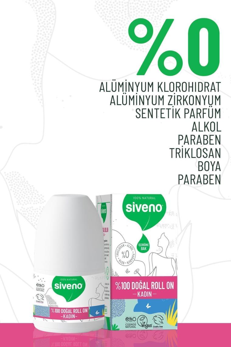%100 Doğal Roll-on Kadın Deodorant Ter Kokusu Önleyici Bitkisel Leke Bırakmayan Vegan 50 ml