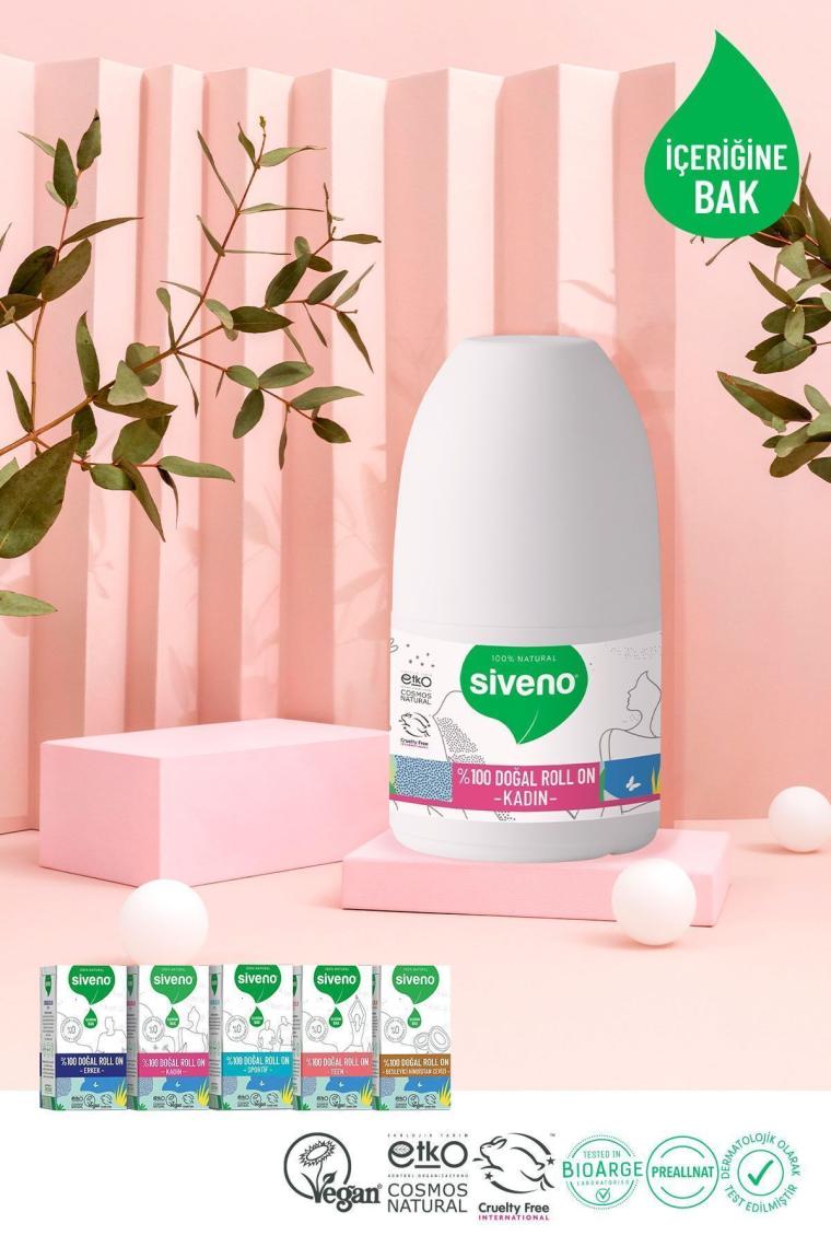 %100 Doğal Roll-on Kadın Deodorant Ter Kokusu Önleyici Bitkisel Leke Bırakmayan Vegan 50 ml
