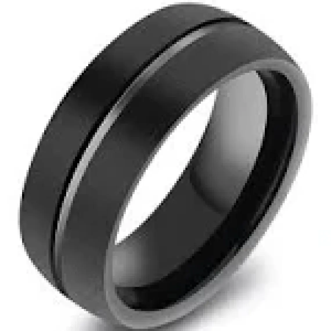 Chavin Erkek Mat Siyah Fırçalanmış Tungsten Yüzük Dm78 17