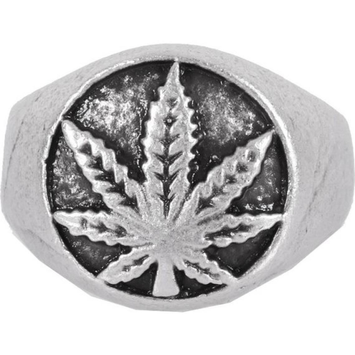 Labalaba Erkek Antik Gümüş Kaplama Örgü Dokulu Ayarlanabilir Marihuana Yaprağı Yüzük