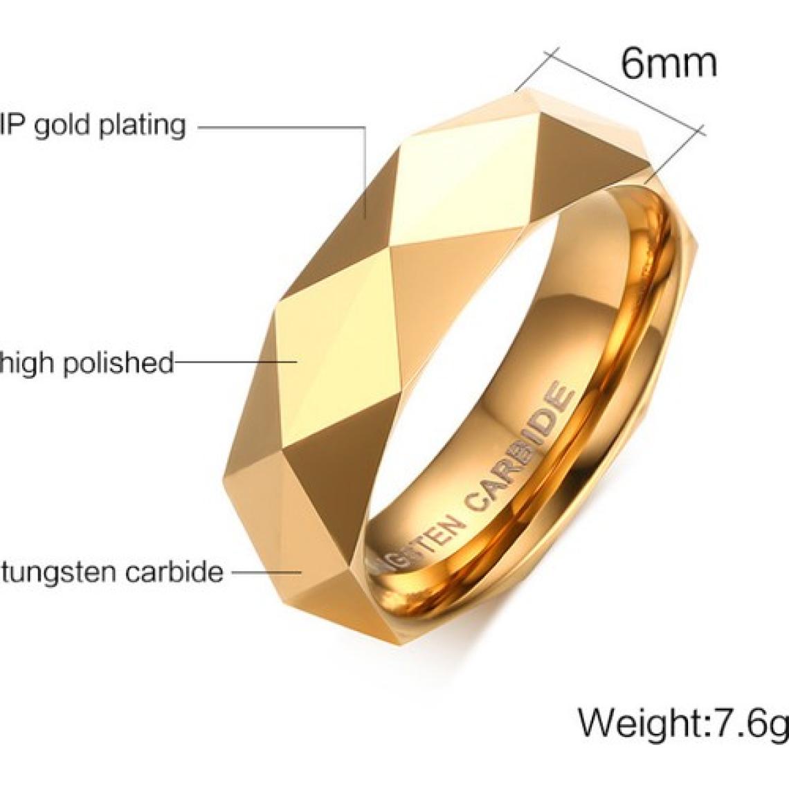 Chavin Bayan-Erkek Parlak Aynalı Gold Tungsten Yüzük Dm77 12