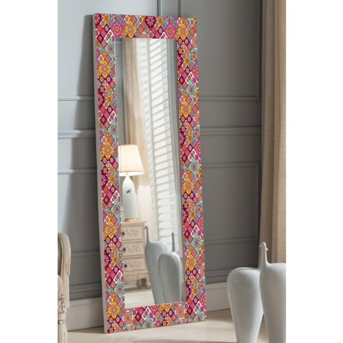Hediyeler Kapında Pink Ethnic Dekoratif Boy Aynası 150X60CM