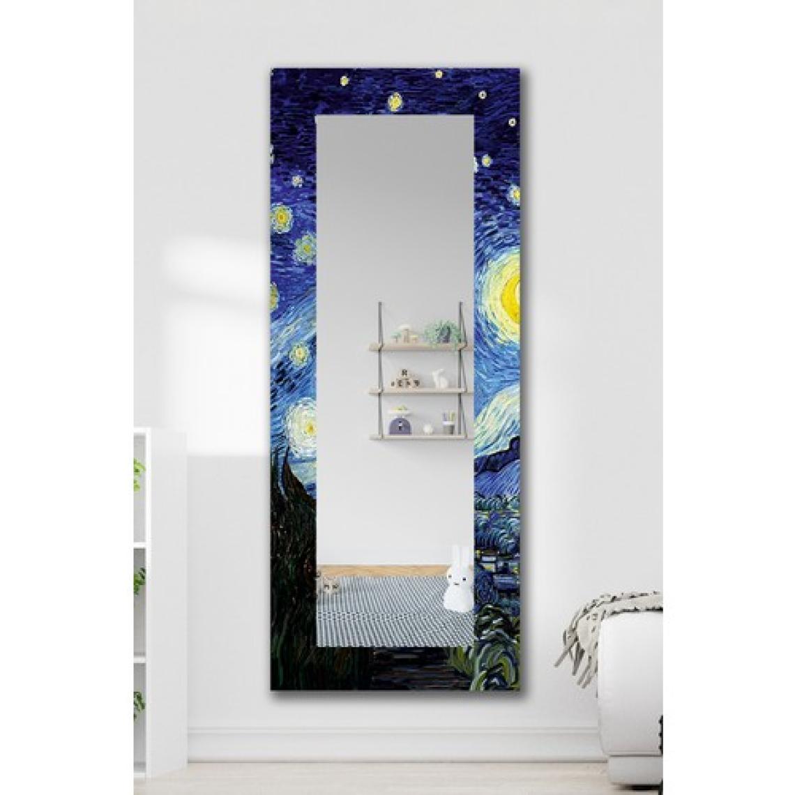 Hediyeler Kapında Van Gogh Yıldızlı Gece Dekoratif Boy Aynası 150X60CM