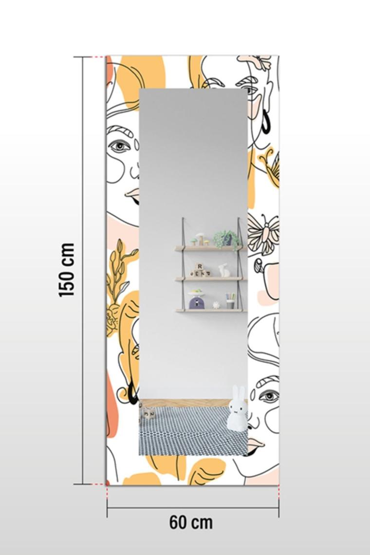 Minimal Silüet Dekoratif Boy Aynası 150x60cm