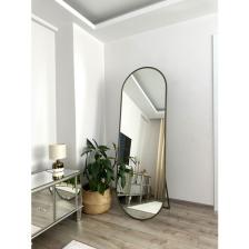 Effe Yapı Dekor Pirinç Eskitme Metal Çerçeveli 180X60 cm Elips Model Ayaklı Boy Aynası