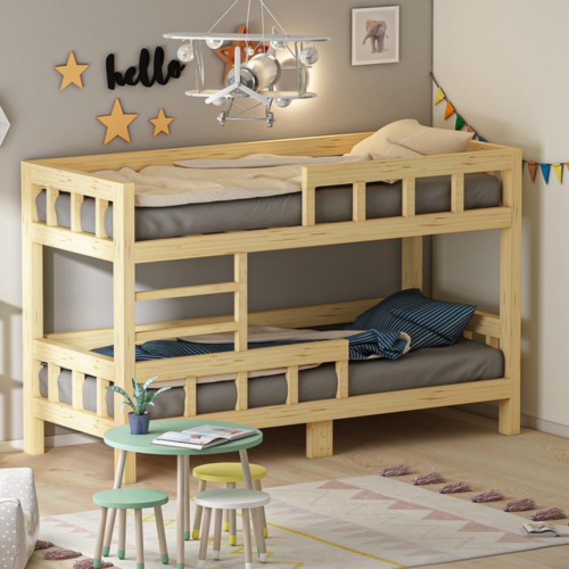 Givayo Wood's Stefani Montessori Yatak Ranza Doğal Ahşap