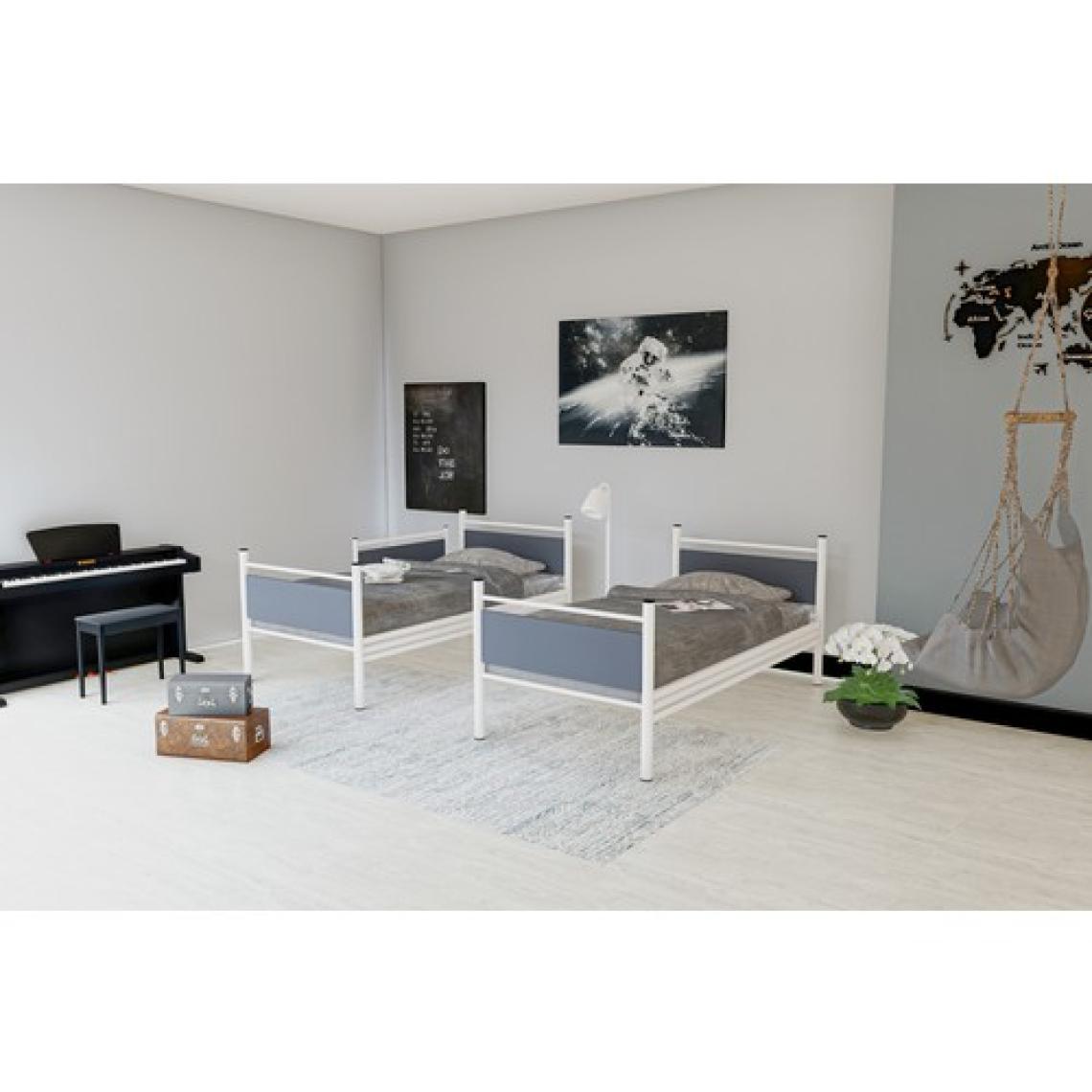 Metalia Gm 128 Star Ahşap Metal Ranza Beyaz-Antrasit Gri