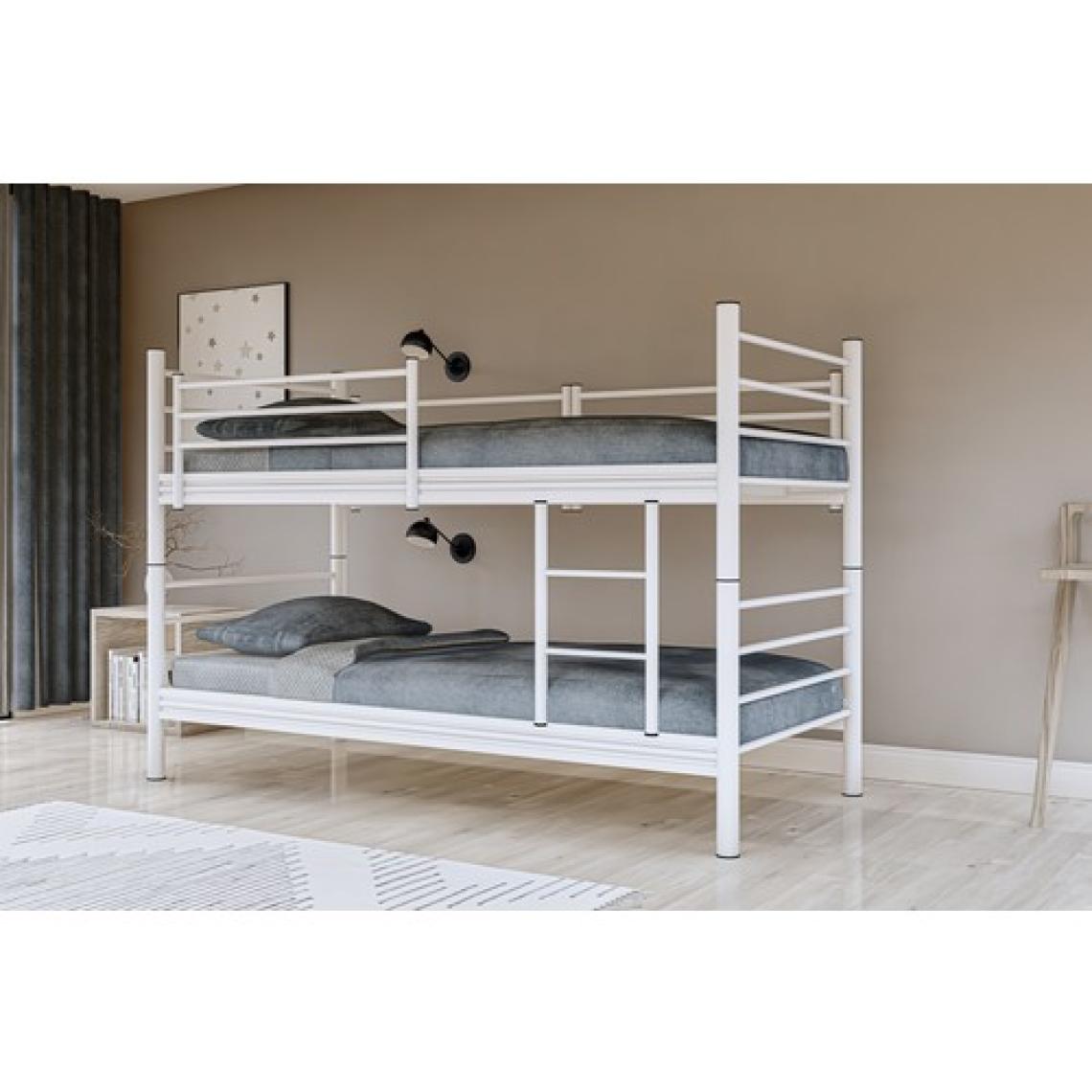 Metalia Gm 129 Level Ayrılabilir Çiftli Ranza Beyaz 90X190