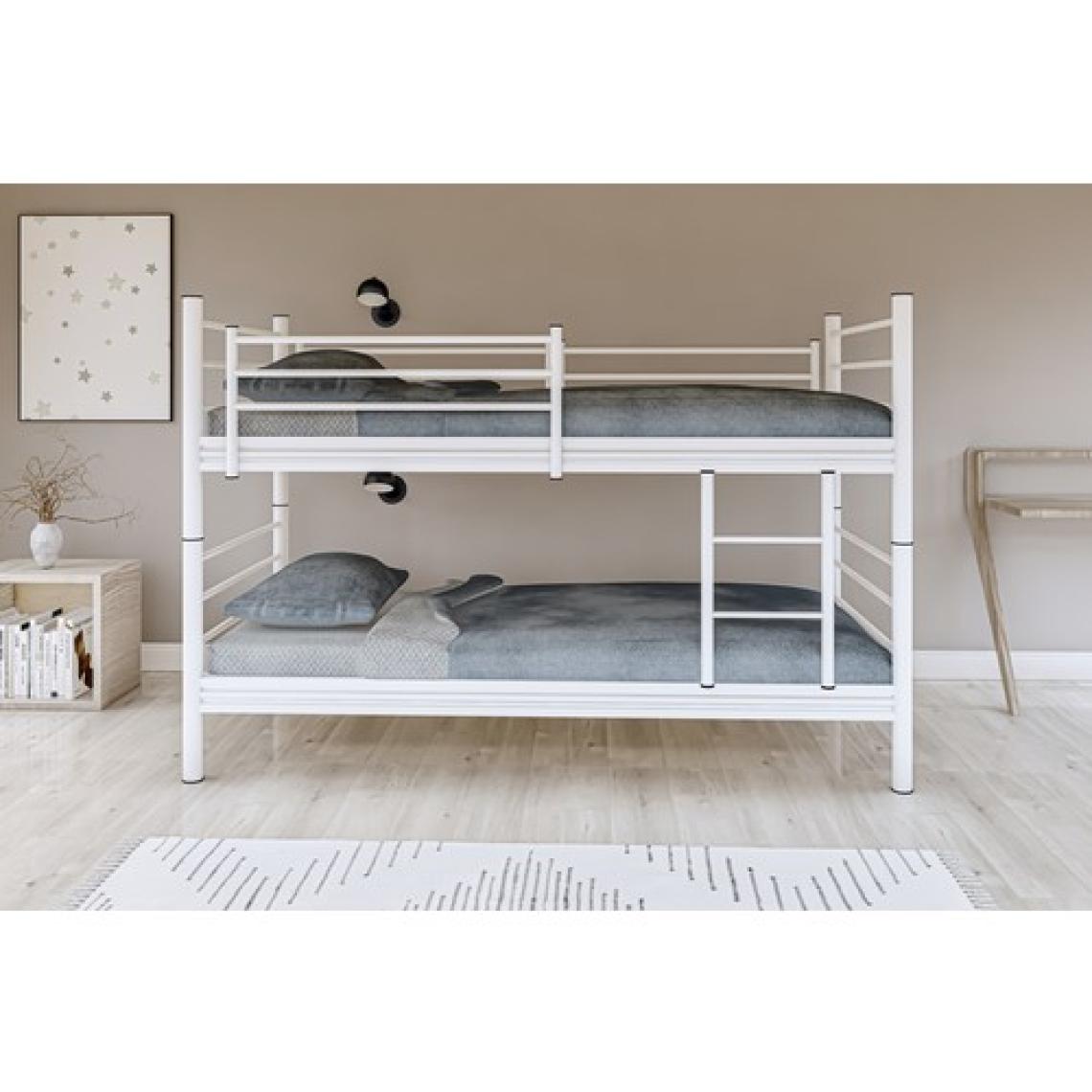 Metalia Gm 129 Level Ayrılabilir Çiftli Ranza Beyaz 90X190