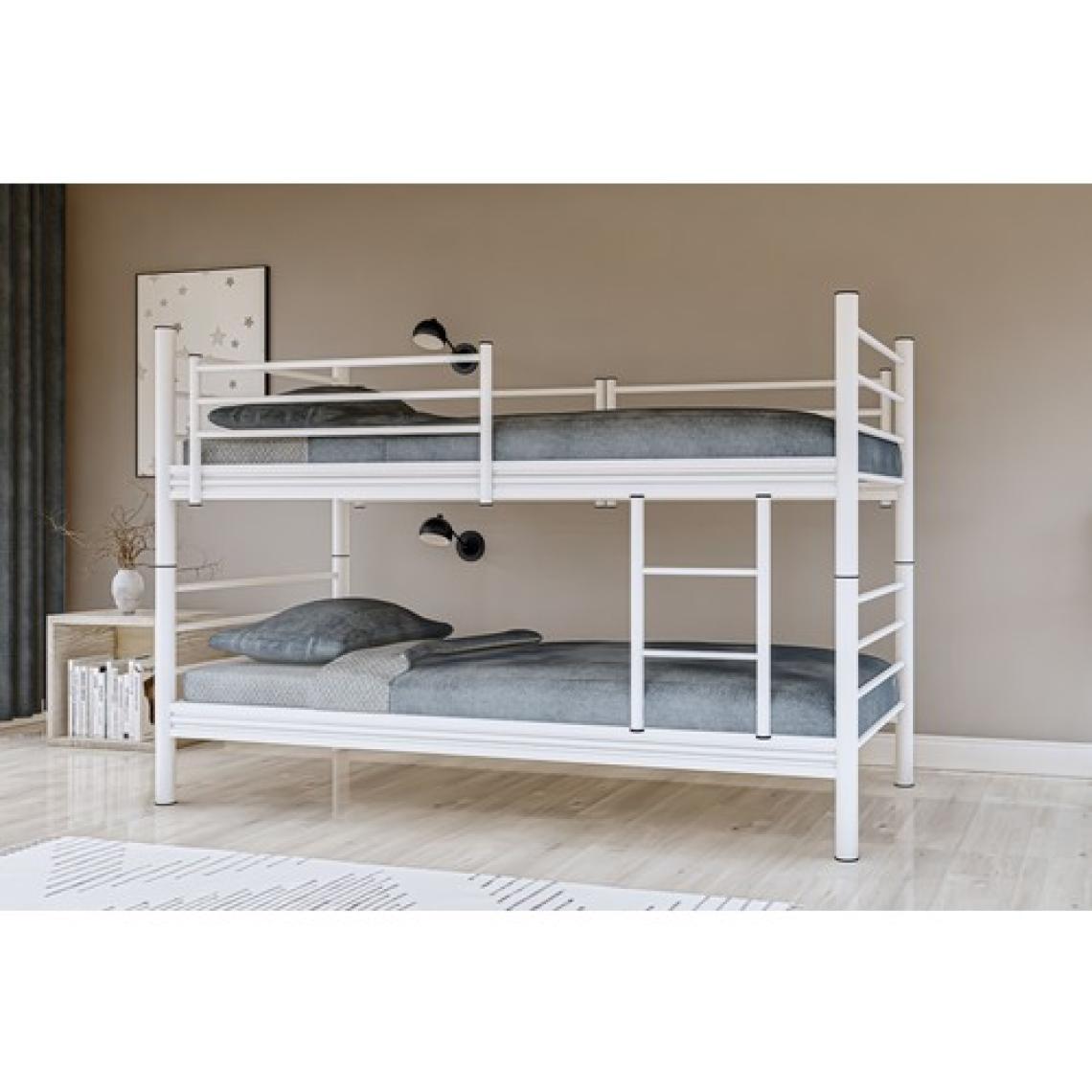 Metalia Gm 129 Level Ayrılabilir Çiftli Ranza Beyaz 90X190