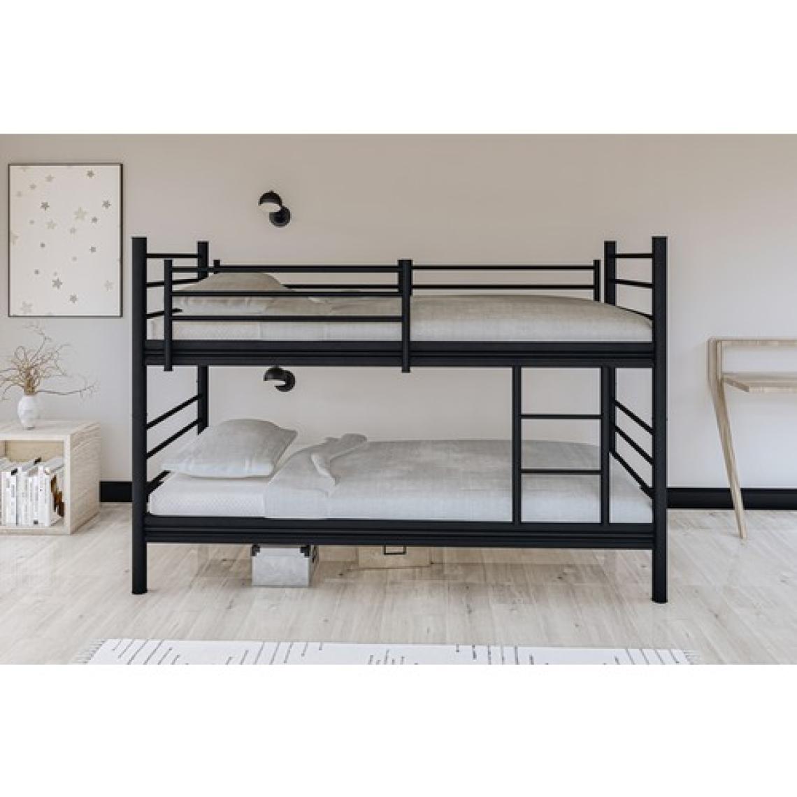 Metalia Gm 129 Level Ayrılabilir Çiftli Ranza Siyah 90X190