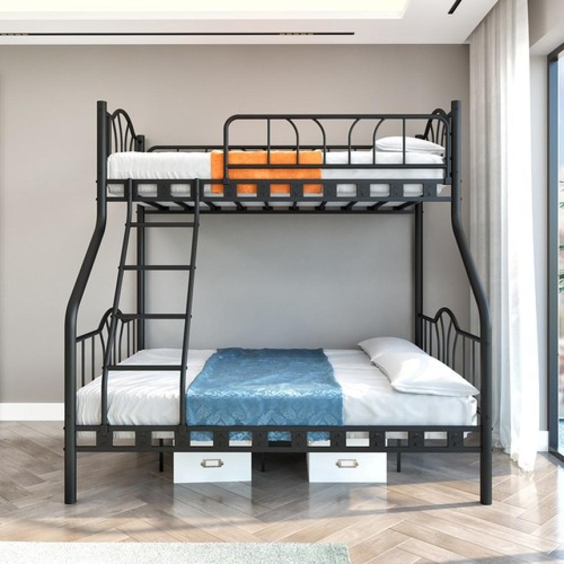 Argimo İmaj 3 Kişilik Ebeveyn 3'lü Metal Ranza 90x200 & 140x200 Siyah