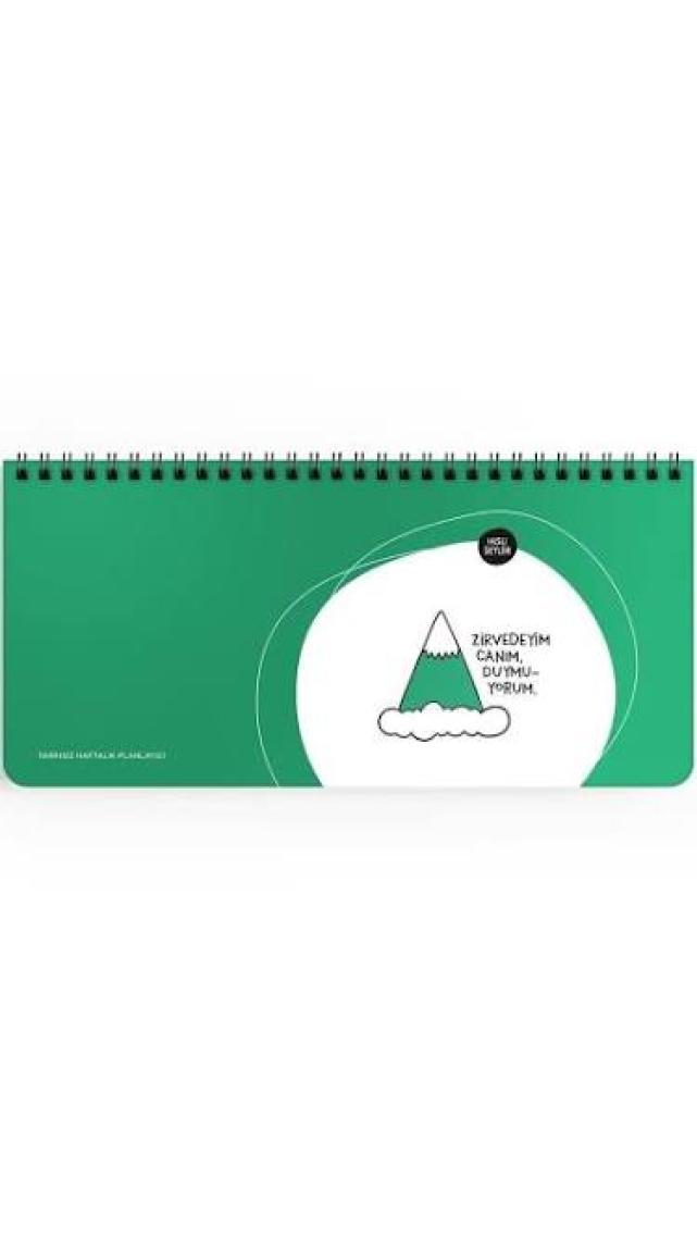 Keskin Color Hisli Şeyler 13x27 Stickerli Tarihsiz Haftalık Planner - Zirvedeyim Canım Duymuyorum