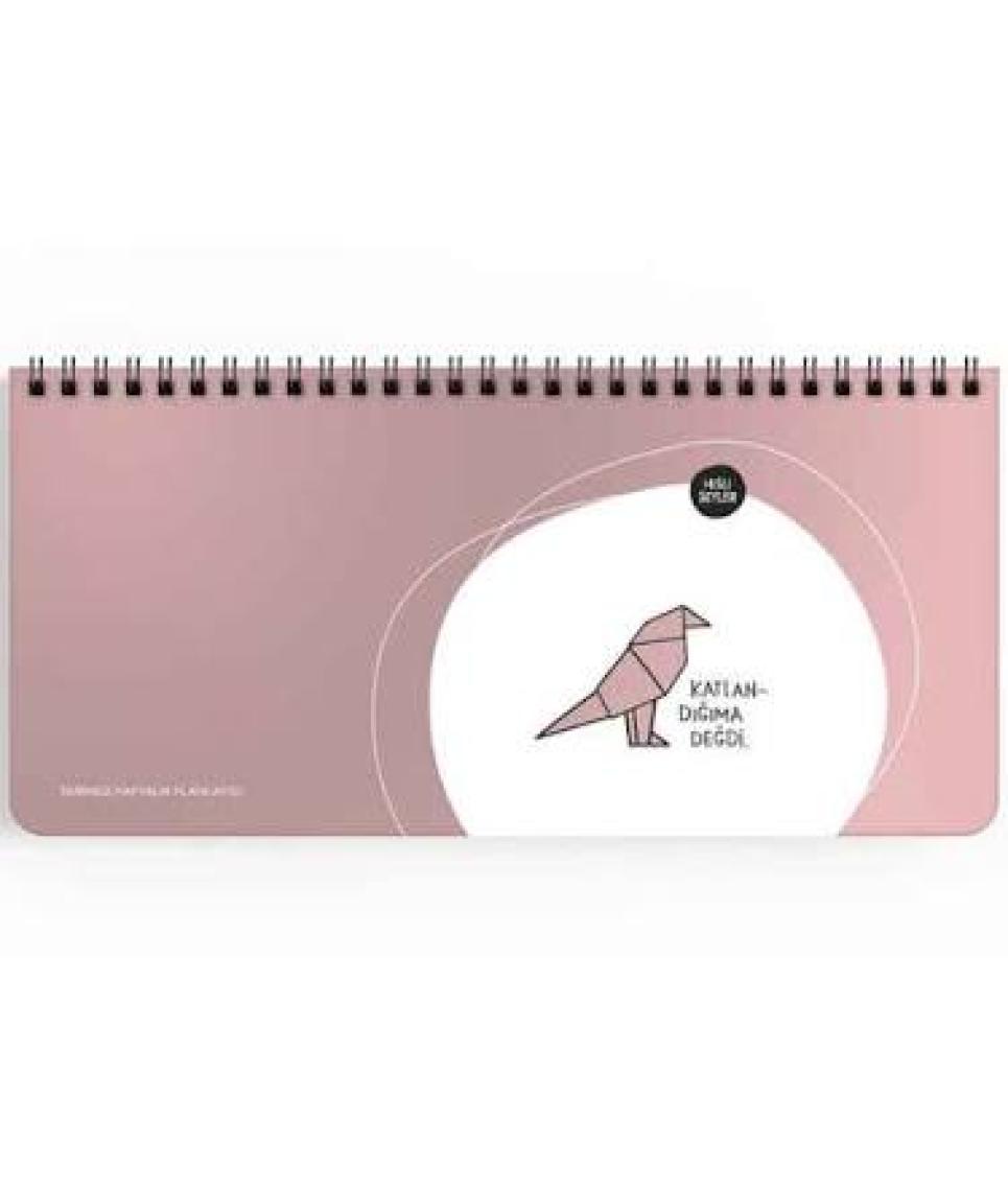 Keskin Color Hisli Şeyler 13x27 Stickerli Tarihsiz Haftalık Planner - Zirvedeyim Canım Duymuyorum