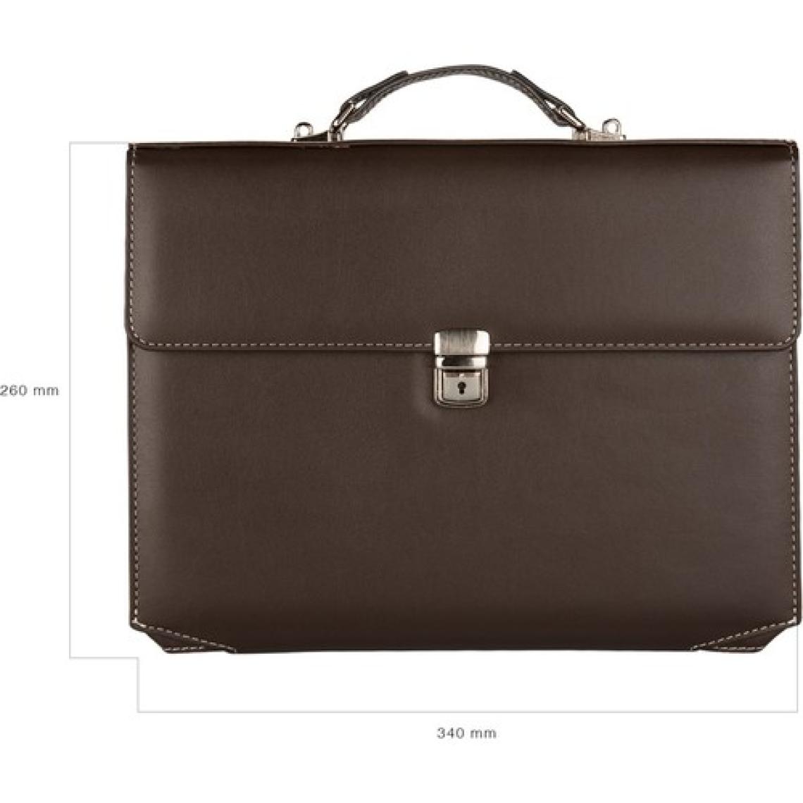 2K Diplomat Kulplu Fermuarlı Çanta Organizer Düz Defterli 20 x 28 cm Kahve