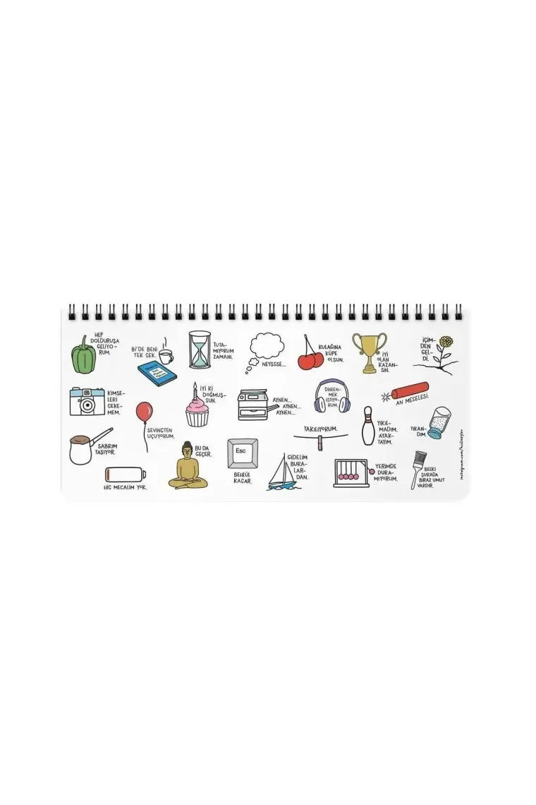 Keskin Color Zirvedeyim Canım Duymuyorum Hisli Şeyler Haftalık Planner 13 x 27 cm